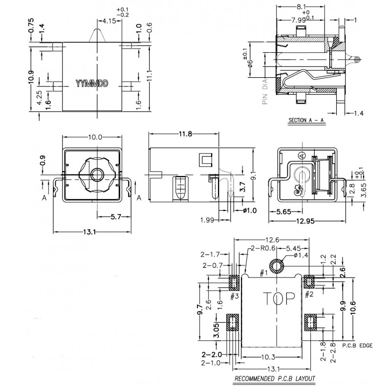 Разъем питания ноутбука Asus тип G028 2.5мм datasheet