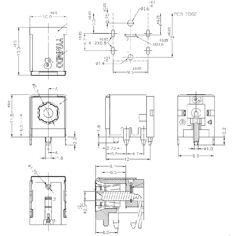 Разъем питания ноутбука Asus тип G213B 2.5мм datasheet