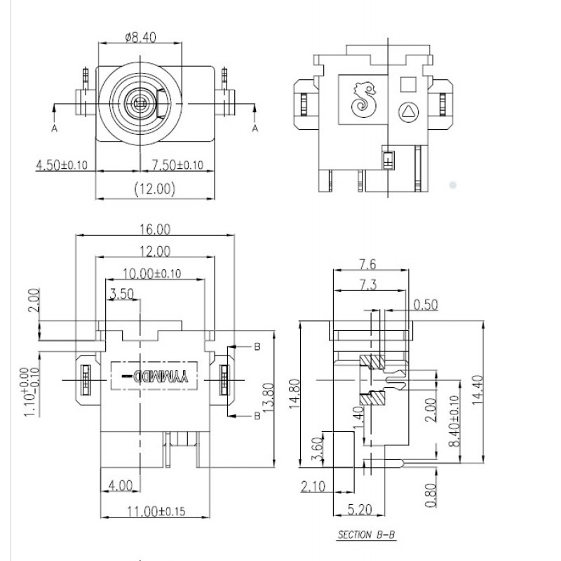 Разъем питания ноутбука Samsung тип SG02 datasheet